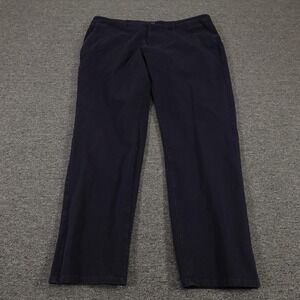True Classic Pants Mens 40x29 Navy Stretch Chino Casual Straight Leg Flat Front